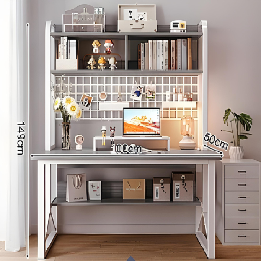 שולחן מחשב ברוחב מטר Rosso Italy RSM-2048 לבן - יבואן רשמי