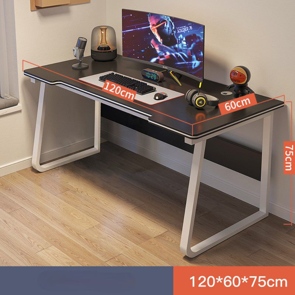 שולחן מחשב וכתיבה גיימרים רוחב 120 ס"מ Rosso Italy RSM-2149 - צבע שחור - יבואן רשמי