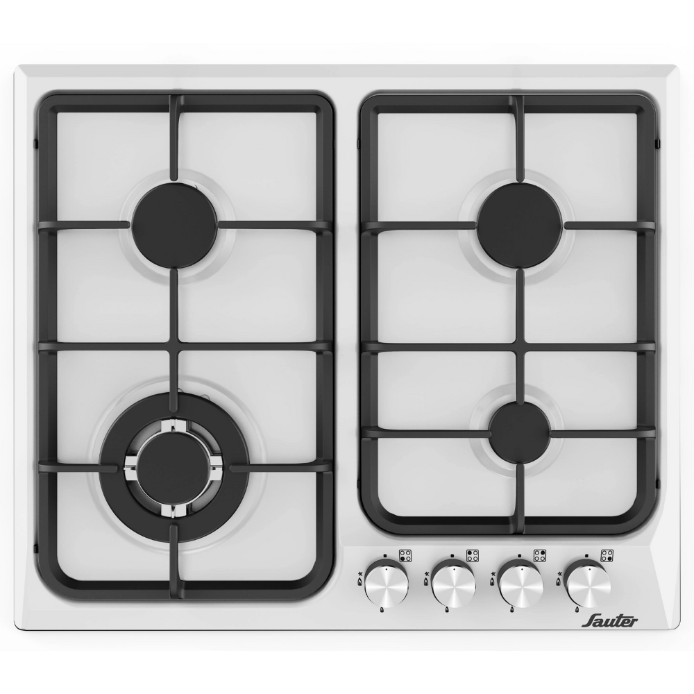 כיריים גז 4 להבות Sauter SHE317W - גימור לבן אחריות ע"י - יבואן הרשמי