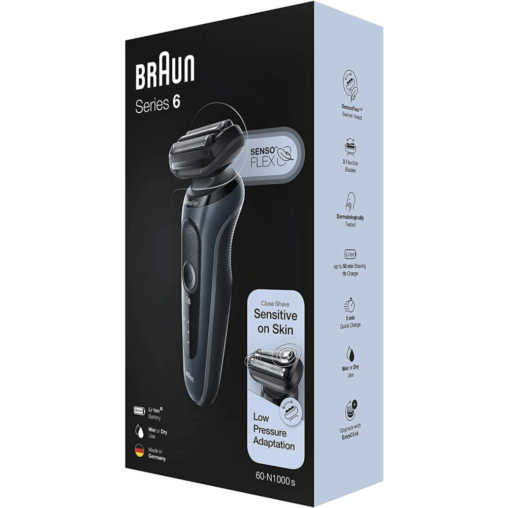 מכונת גילוח Braun Series 6 60-N1000s - יבואן רשמי