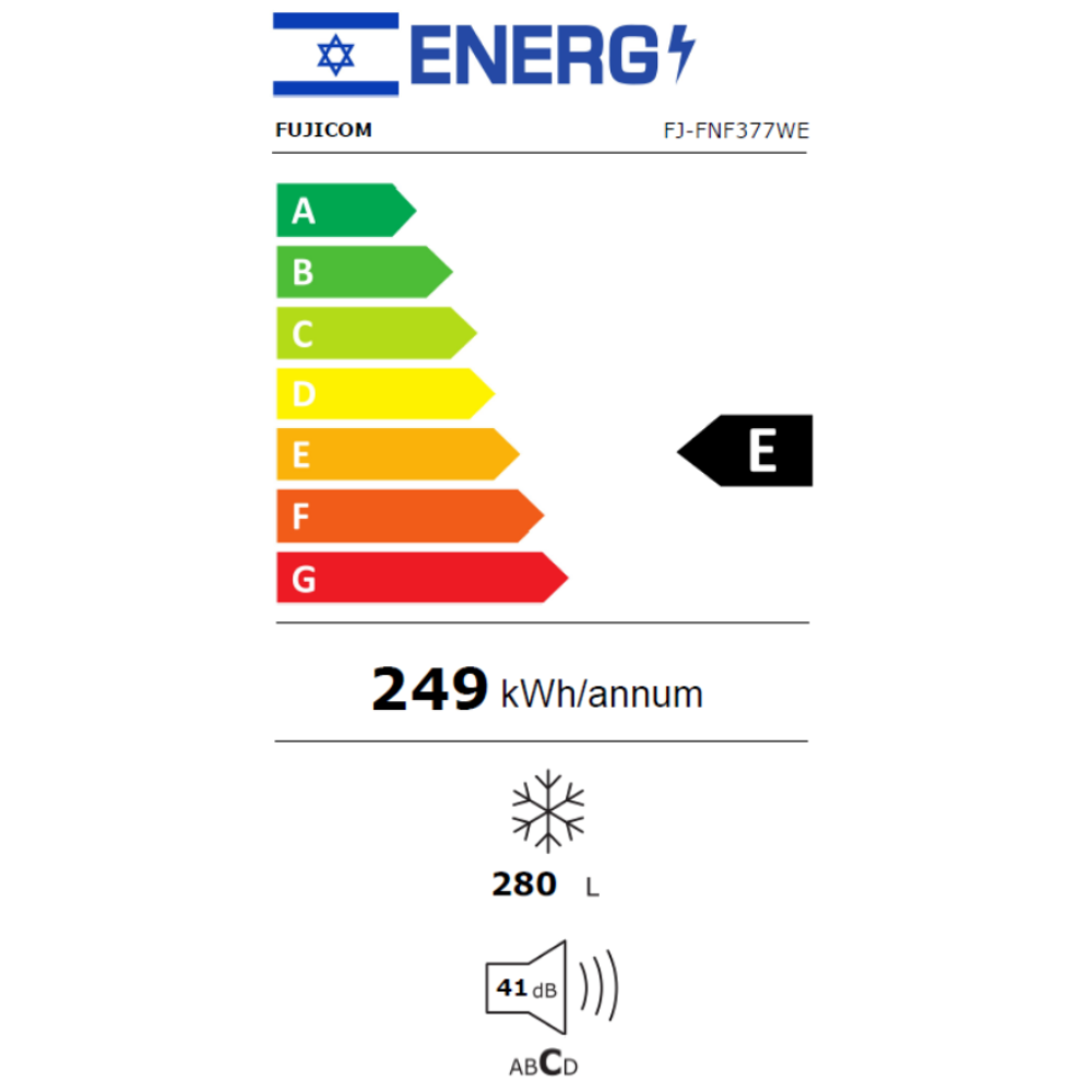 מקפיא עומד 7 תאים NF פוג'יקום דגם FJ-FNF377WE לבן - יבואן רשמי