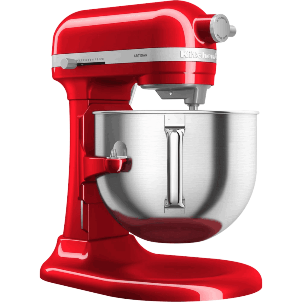 מיקסר עם קערת נירוסטה 6.6 ליטר KitchenAid Plus 5KSM70SHXECA - צבע אדום תפוח - K.B.V