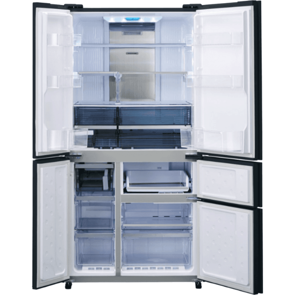 מקרר 5 דלתות 668 ליטר נטו Sharp SJ-FS920-BK - גימור זכוכית שחורה - K.B.V