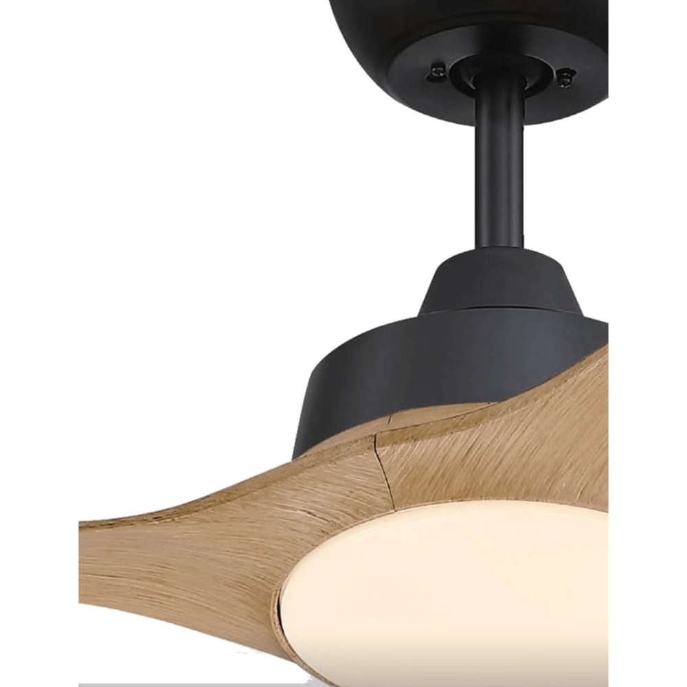 מאוורר תקרה עם שלט Westinghouse Montana 52" CCT DC 24W - צבע שחור בשילוב עץ שנתיים אחריות ע"י - יבואן הרשמי