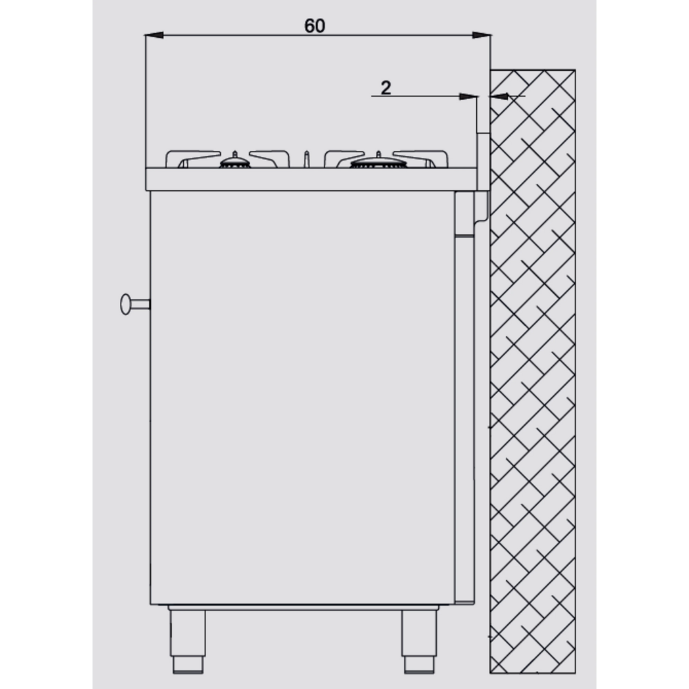 תנור אפייה 70 ליטר משולב כיריים גז 5 להבות Lofra MS76MF/CI-76 תוצרת איטליה - צבע נירוסטה אחריות ע"י היבואן הרשמי