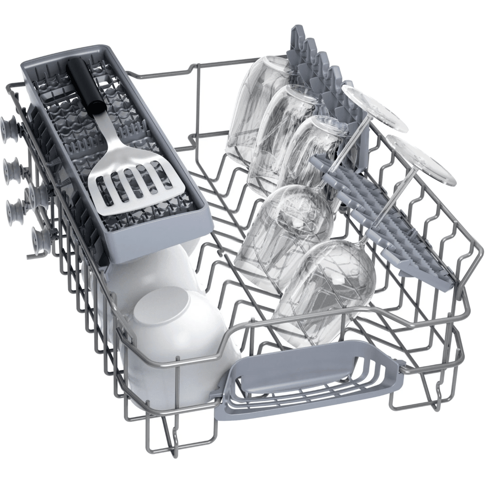 מדיח כלים צר 45 ס"מ 10 מערכות כלים Bosch SPS2HKI42E - צבע נירוסטה , תוצרת פולין - K.B.V