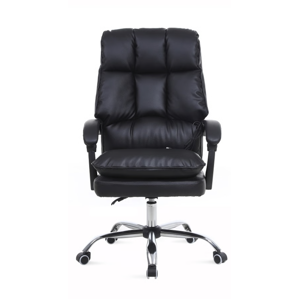 כסא מנהל אורטופדי כולל מסאג רטט Rosso Italy MSH-3-63 - צבע שחור - יבואן רשמי