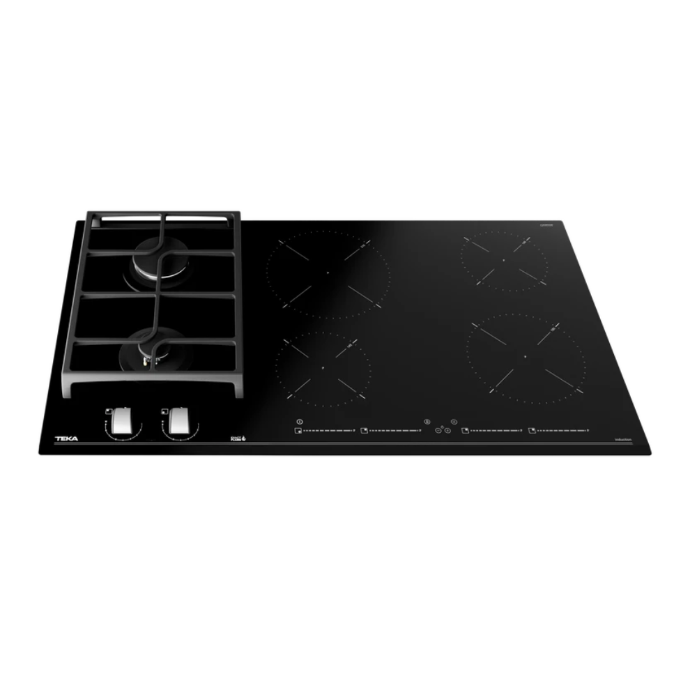 כיריים גז מזכוכית משולבות אינדוקציה ברוחב 90 ס"מ עם 6 אזורי בישול TEKA JZC 96324 AB - יבואן רשמי