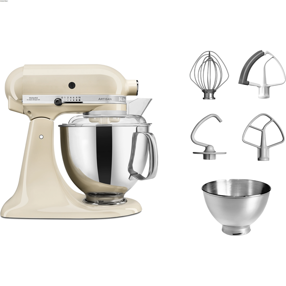 מיקסר עם זוג קערות בנפחים שונים KitchenAid 5KSM175EAC צבע שקד - יבואן רשמי
