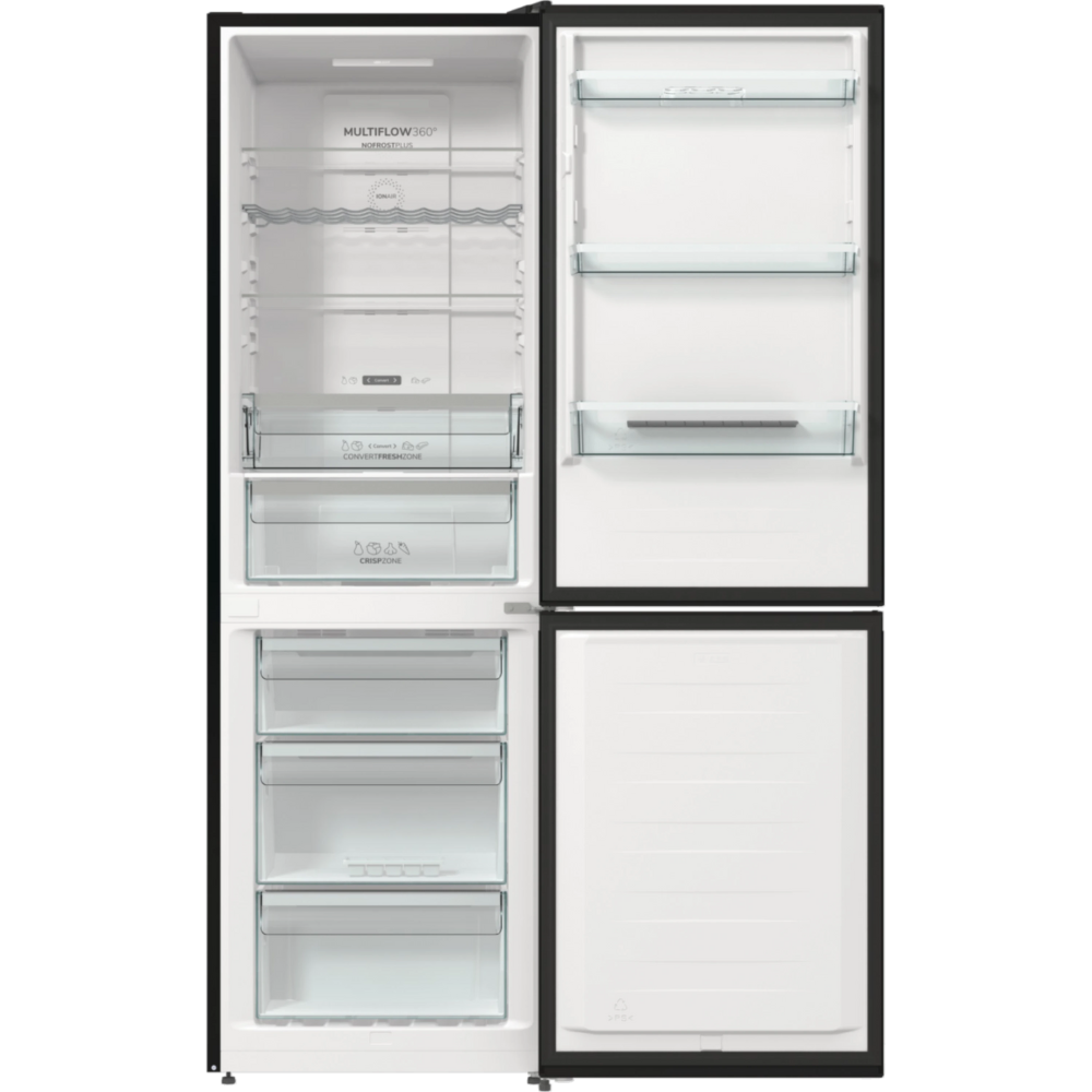 מקרר מקפיא תחתון 330 ליטר Gorenje NRK-6192-ABK - גימור שחור - יבואן רשמי