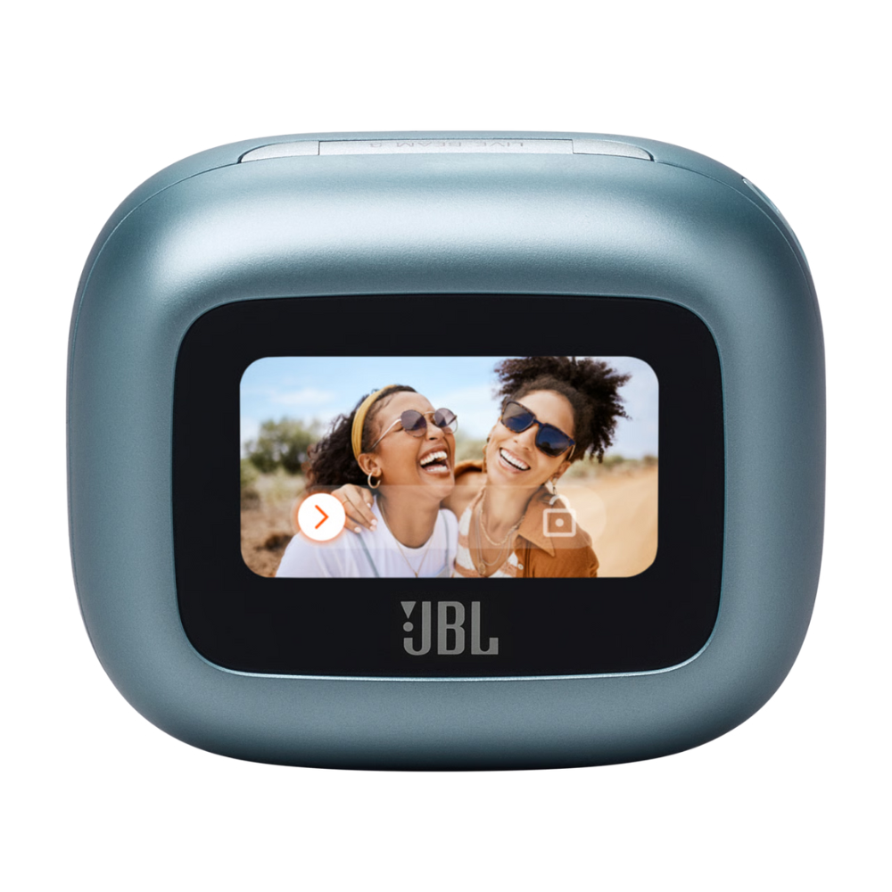 אוזניות אלחוטיות עם מארז טעינה חכם JBL Live Beam 3 TWS ANC IP55 - צבע כחול שנה אחריות ע"י היבואן הרשמי