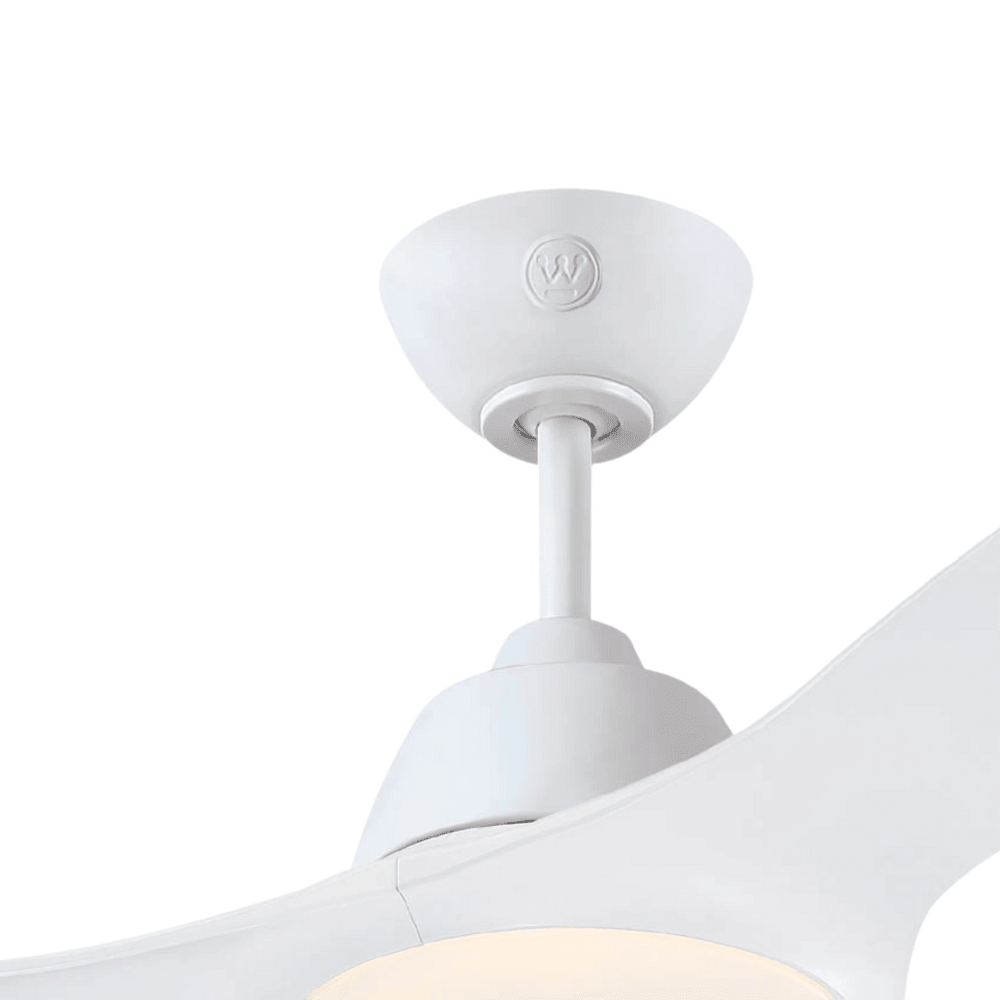מאוורר תקרה ותאורה פנים/ חוץ עם שלט Westinghouse jessica 52" 24W - צבע לבן - K.B.V