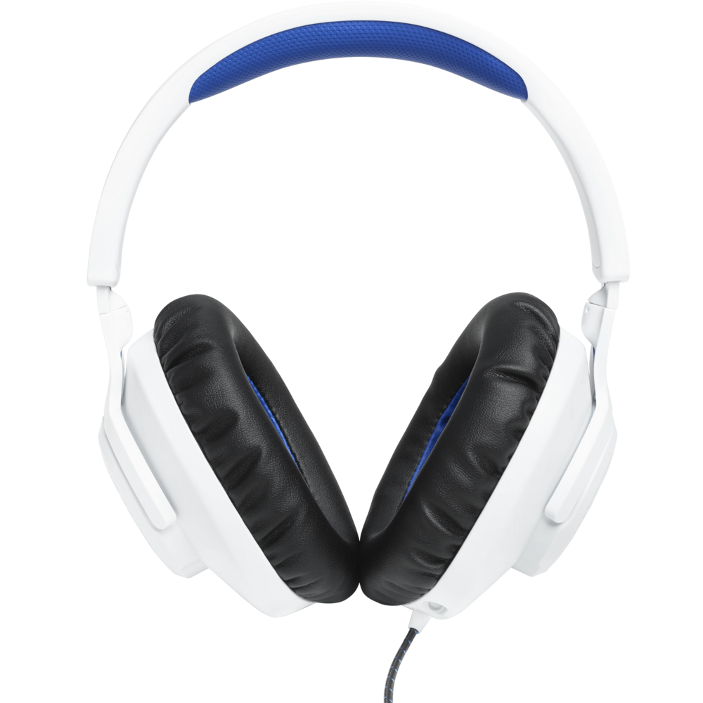 אוזניות גיימינג JBL Quantum 100p - צבע כחול לבן שנה אחריות ע"י - יבואן הרשמי