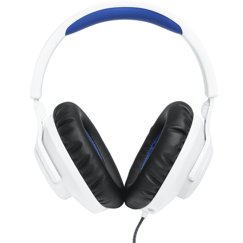 אוזניות גיימינג JBL Quantum 100p - צבע כחול לבן - K.B.V