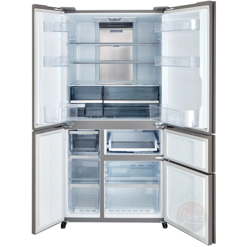 מקרר 5 דלתות 668 ליטר Sharp SJ-9630-BS עם התקן שבת מהדרין - גימור נירוסטה - יבואן רשמי