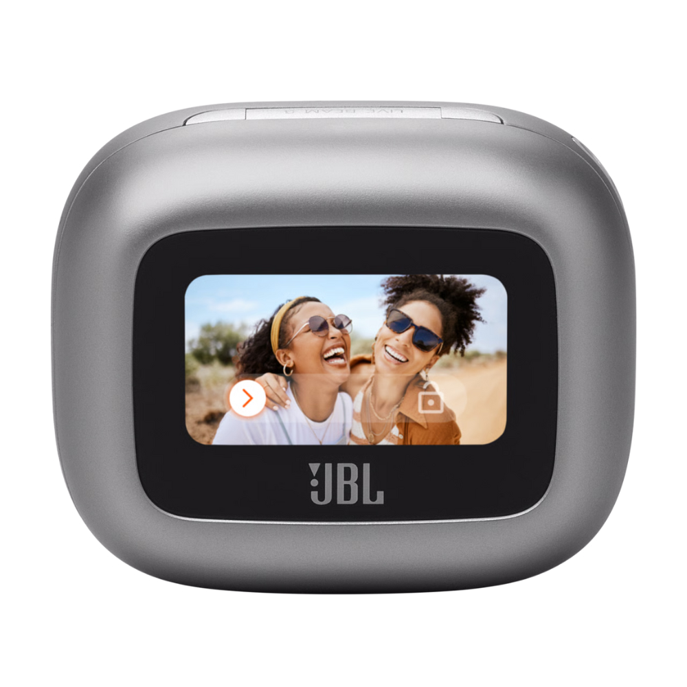 אוזניות אלחוטיות עם מארז טעינה חכם JBL Live Beam 3 TWS ANC IP55 - צבע כסוף שנה אחריות ע"י - יבואן הרשמי
