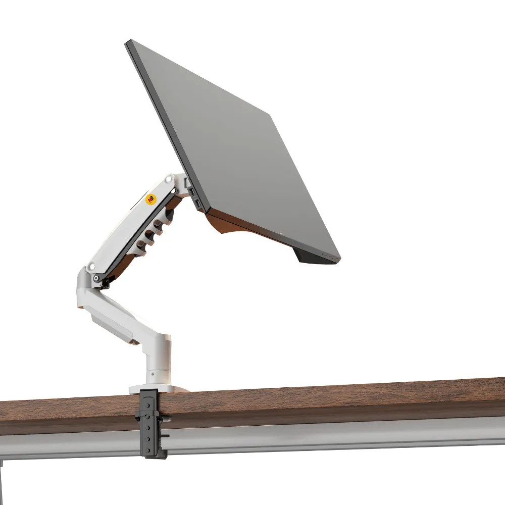 זרוע שולחנית דו מפרקית ארגונומית בצבע לבן למסך מחשב עד 30″ NB - North Bayou NB-F80 White - יבואן רשמי