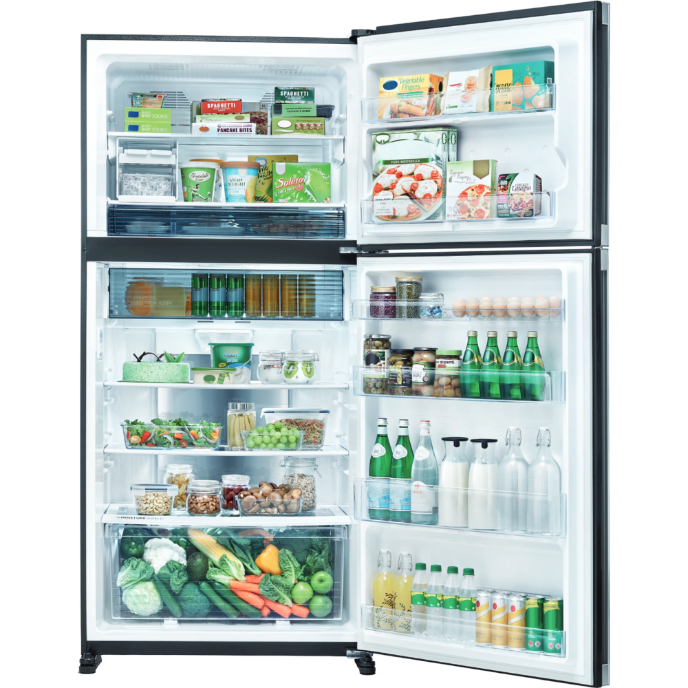 מקרר מקפיא עליון 516 ליטר נטו Sharp SJ-3650-BS עם התקן שבת - גימור נירוסטה בהירה - יבואן רשמי