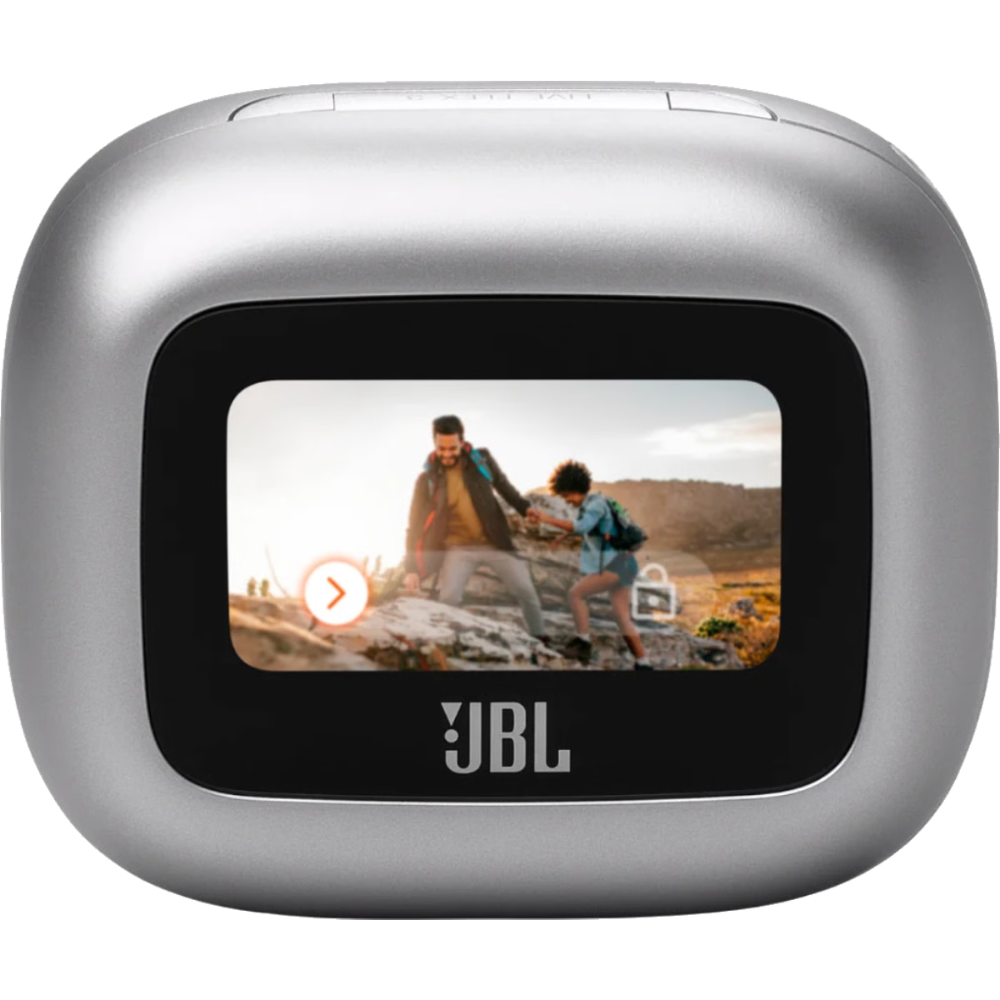 אוזניות אלחוטיות עם מארז טעינה חכם JBL Live Flex 3 TWS ANC IP54 - צבע כסף שנה אחריות ע"י - יבואן הרשמי