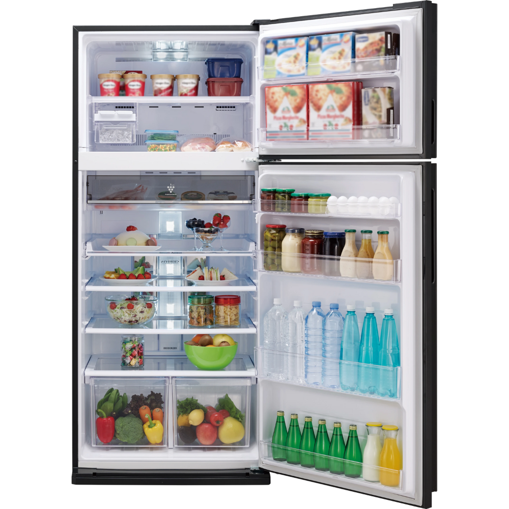 מקרר מקפיא עליון 588 ליטר נטו Sharp SJ-GPRN75D-SL - גימור זכוכית כסופה - יבואן רשמי