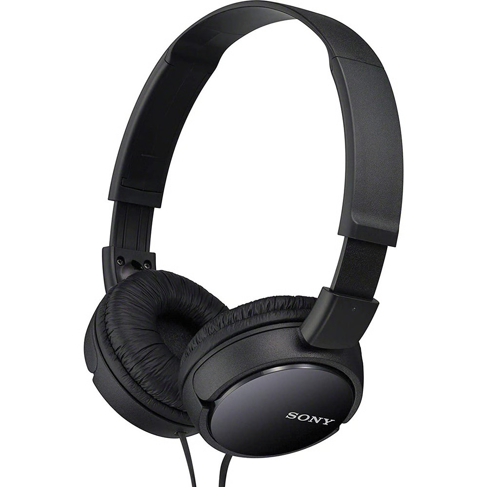 אוזניות חוטיות עם מיקרופון Sony MDR-ZX110AP - צבע שחור שנה אחריות ע"י - יבואן הרשמי