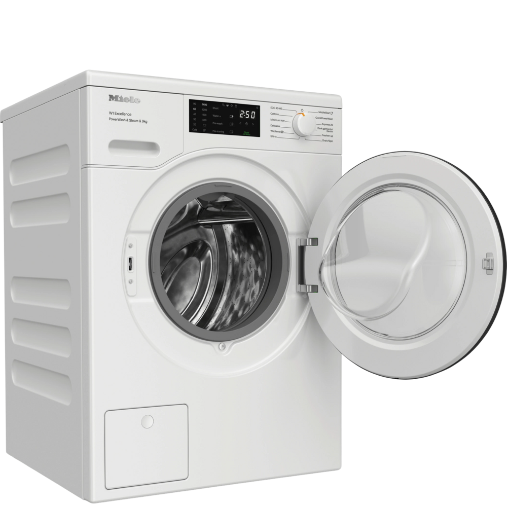 מכונת כביסה פתח חזית 9 ק"ג Miele WED385 במהירות 1400 סל"ד - צבע לבן - יבואן רשמי