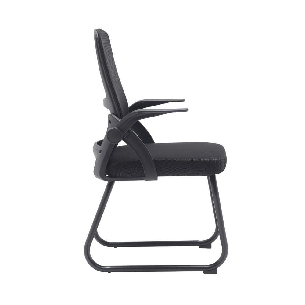 כסא אורחים אורטופדי דגם RSM-1048 לחדר המתנה ROSSO ITALY - צבע שחור - יבואן רשמי