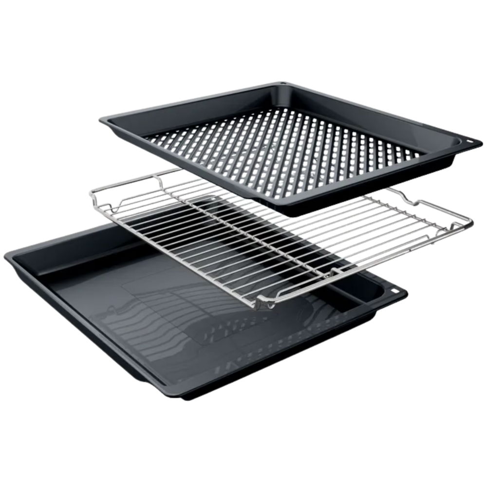 תנור בנוי פירולטי נפח 71 ליטר Bosch HBG578EB3 - גימור שחור זכוכית- יבואן רשמי