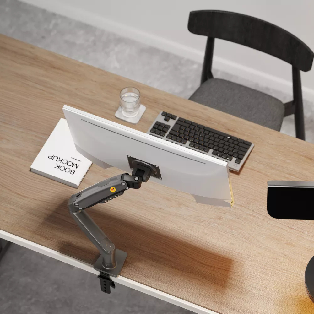 זרוע שולחנית דו מפרקית ארגונומית למסך מחשב עד 30″ Audio Line 6943223110382 - יבואן רשמי