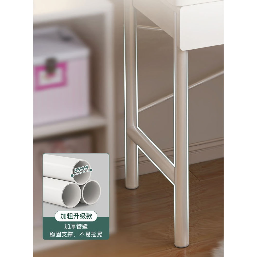 שידת איפור עם מראה רוחב 100 ס"מ דגם RSM-1016 מבית ROSSO ITALY צבע לבן - יבואן רשמי