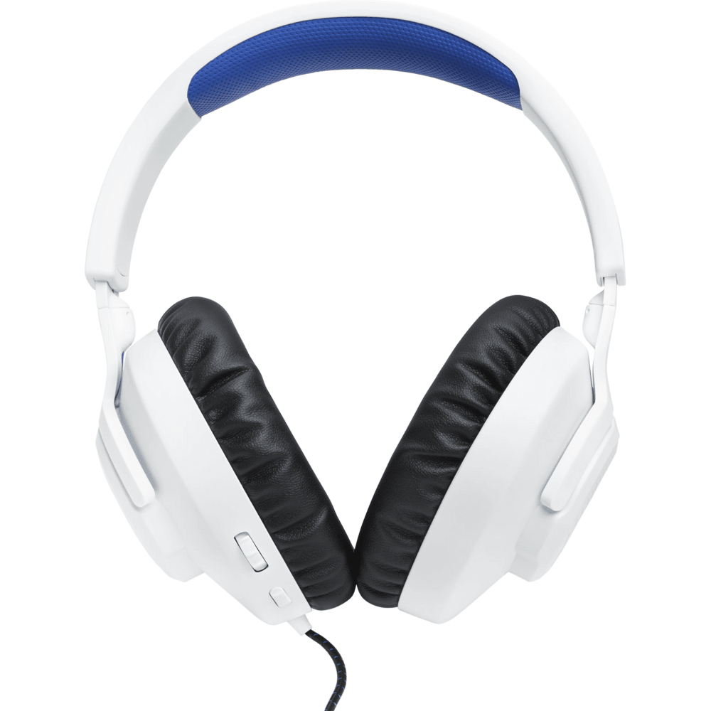 אוזניות גיימינג JBL Quantum 100p - צבע כחול לבן - K.B.V