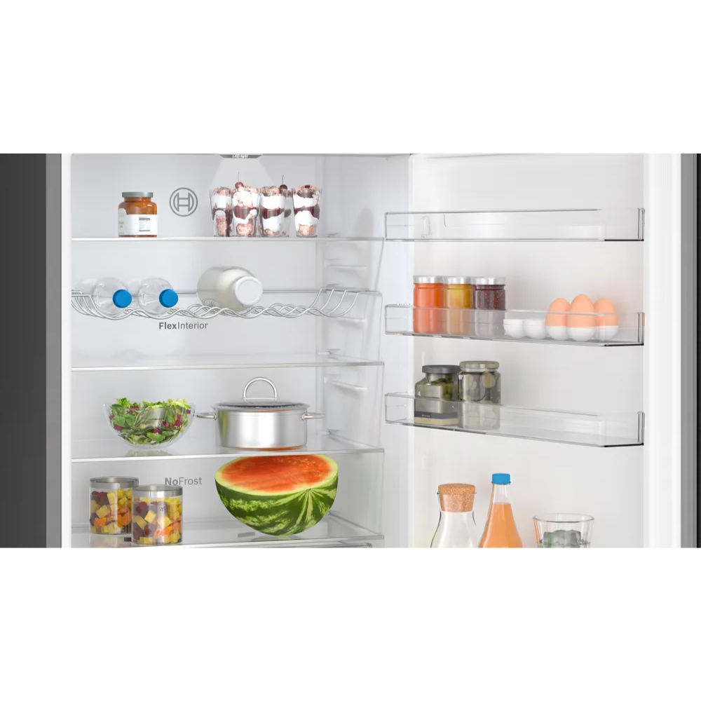 מקרר בוש Bosch מקפיא תחתון רוחב 70 ס”מ KGN49VXCT נירוסטה מושחרת - יבואן רשמי