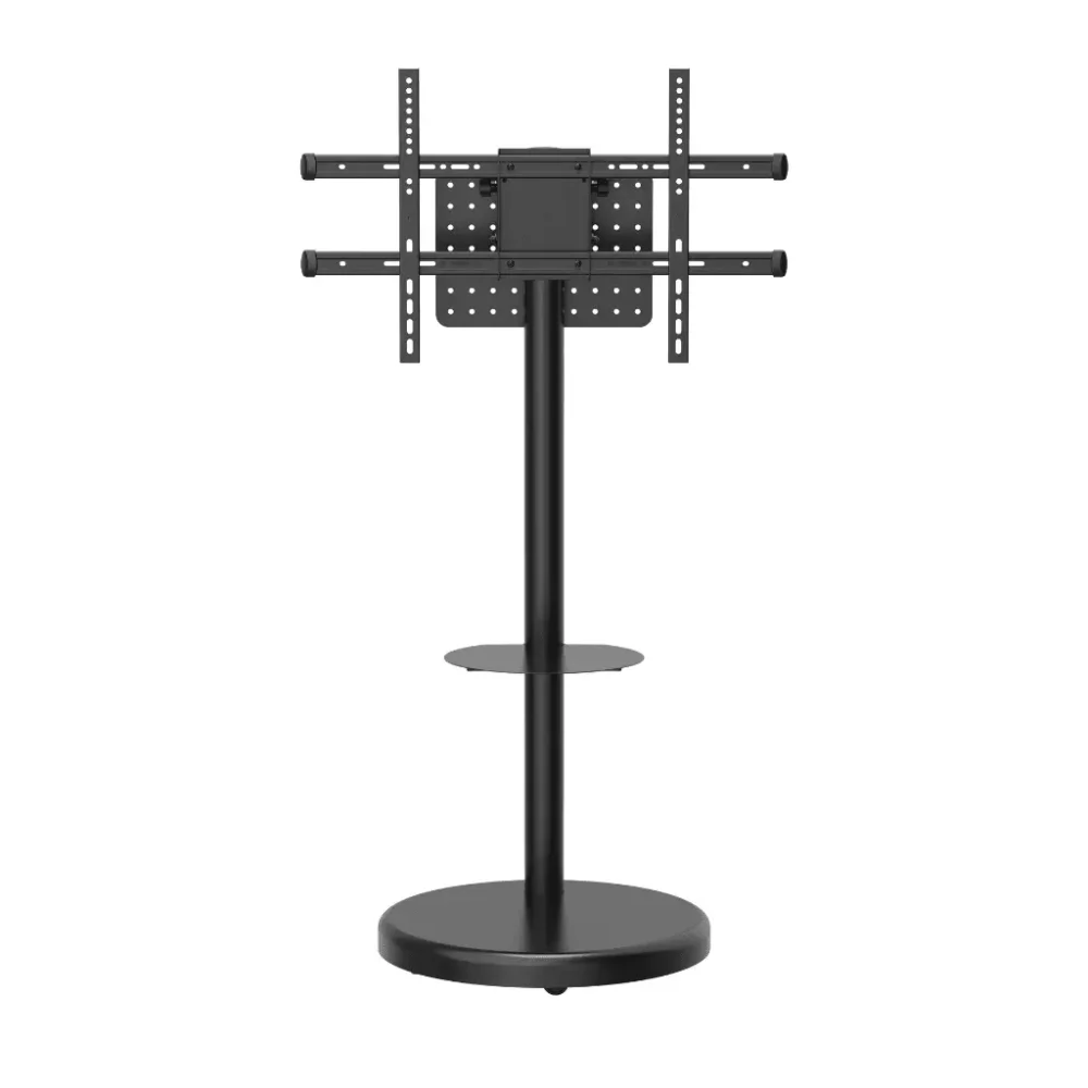 מעמד רצפתי מעוצב עם גלגלים למסכים עד 75׳׳ Audio Line AL-75 Black - יבואן רשמי