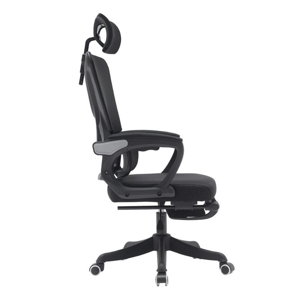 כסא מנהלים אורטופדי דגם RSM-1049 כולל הדום עם מנגנון מולטי לוק ROSSO ITALY - צבע שחור - יבואן רשמי