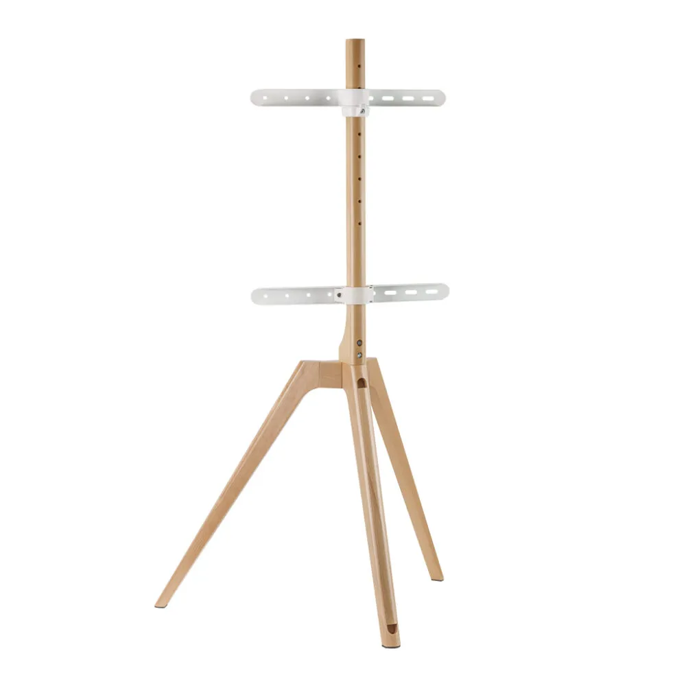 מעמד סטודיו מעץ מלא לגודל מסך עד 65″ Lumi Legend / Brateck FS35-44F-01 White - יבואן רשמי