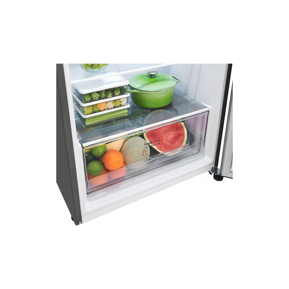 מקרר 2 דלתות מקפיא עליון 395 ליטר LG GR-B445XE No Frost - צבע נירוסטה מוברשת - יבואן רשמי