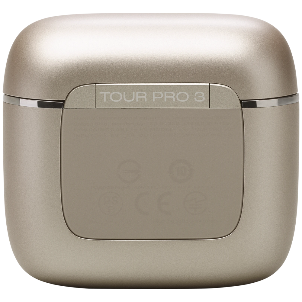 אוזניות אלחוטיות עם כיסוי חכם ומשתיק רעשים JBL Tour Pro 3 TWS - צבע בז שנה אחריות ע"י - יבואן הרשמי