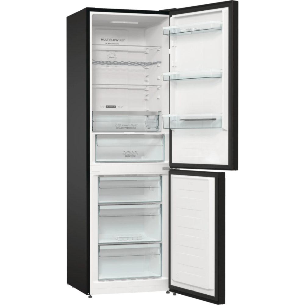 מקרר מקפיא תחתון 300 ליטר Gorenje NRK619EABXL4 יחידה - צבע נירוסטה מושחרת - יבואן רשמי