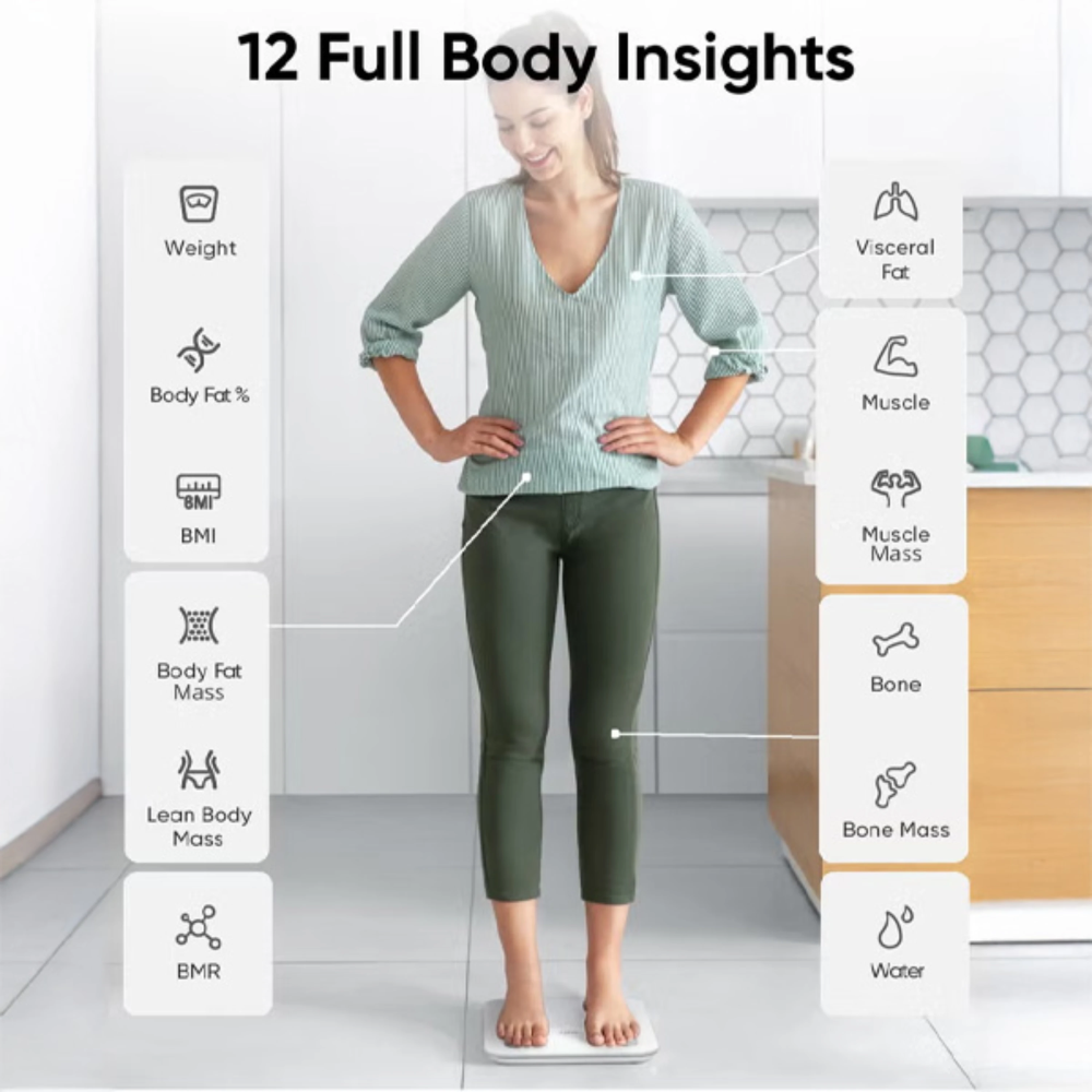 משקל אדם חכם Anker A1 Eufy - צבע לבן אחריות ע"י - יבואן הרשמי