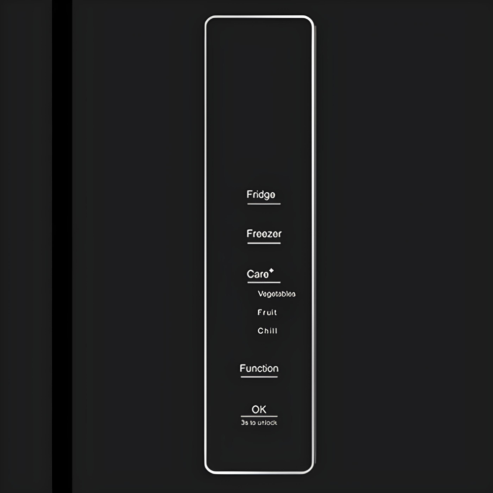 מקרר 4 דלתות מקפיא תחתון 509 ליטר נטו Electra EL511GBL - גימור זכוכית שחורה נצנצים אחריות ע"י - יבואן הרשמי