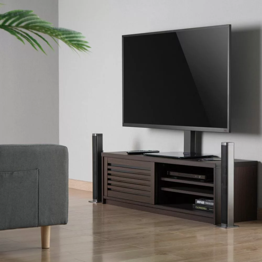 מעמד אוניברסלי למסכים עד 70″ עם בסיס זכוכית Audio Line STA-6 - יבואן רשמי