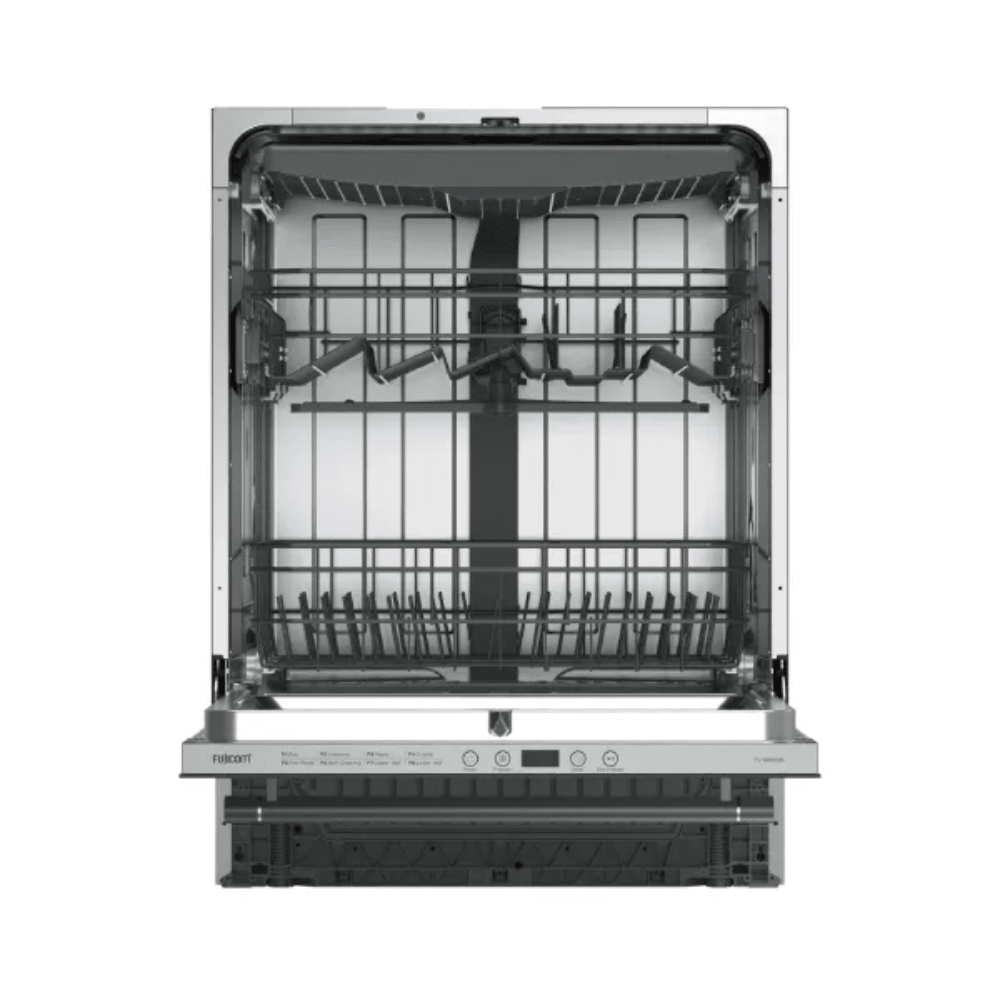 מדיח כלים אינטגרלי רחב דגם FUJICOM FJ-DWIGBK פוג'יקום דלת זכוכית שחורה - K.B.V