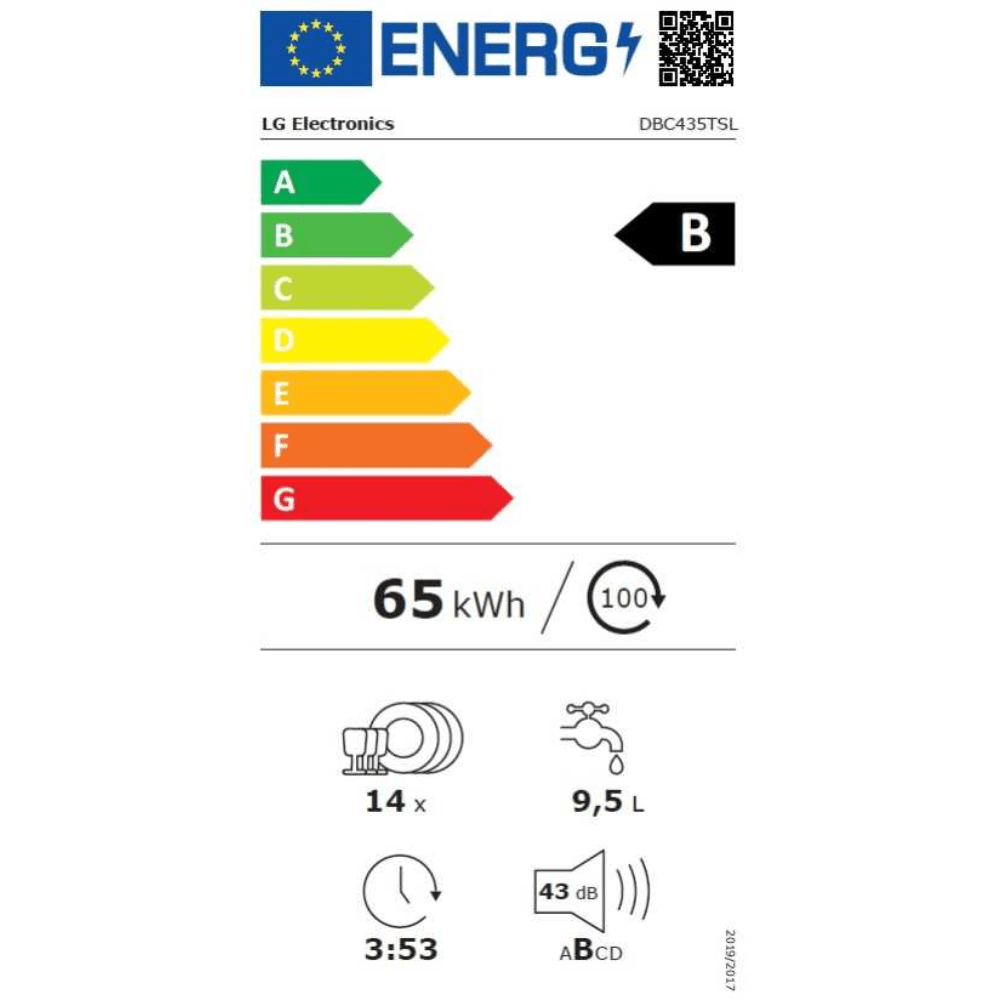 מדיח כלים אינטגרלי מלא LG DBC435TSL - K.B.V