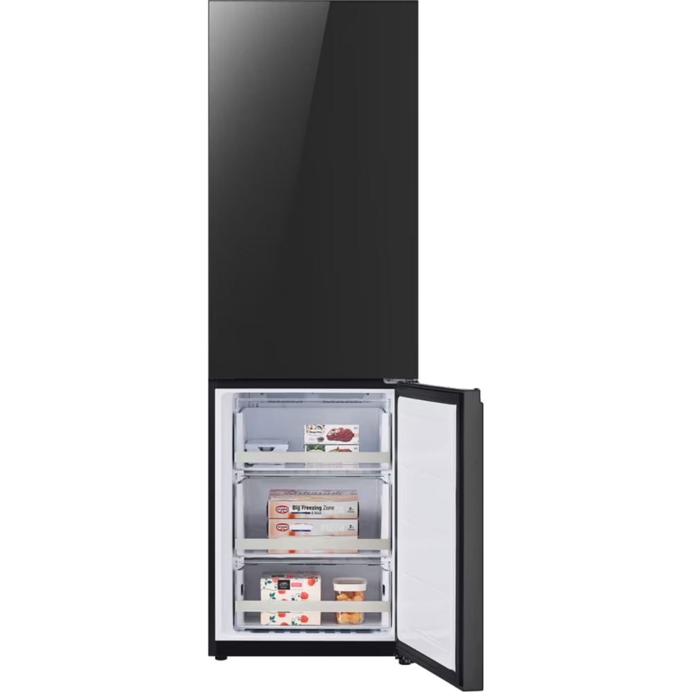 מקרר מקפיא תחתון 344 ליטר LG GR-B374BG עם התקן שבת מובנה - גימור זכוכית שחורה - יבואן רשמי