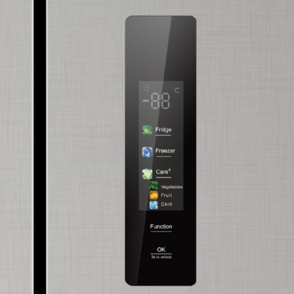 מקרר 4 דלתות מקפיא תחתון 509 ליטר נטו Electra EL511N - גימור נירוסטה משי אחריות ע"י - יבואן הרשמי