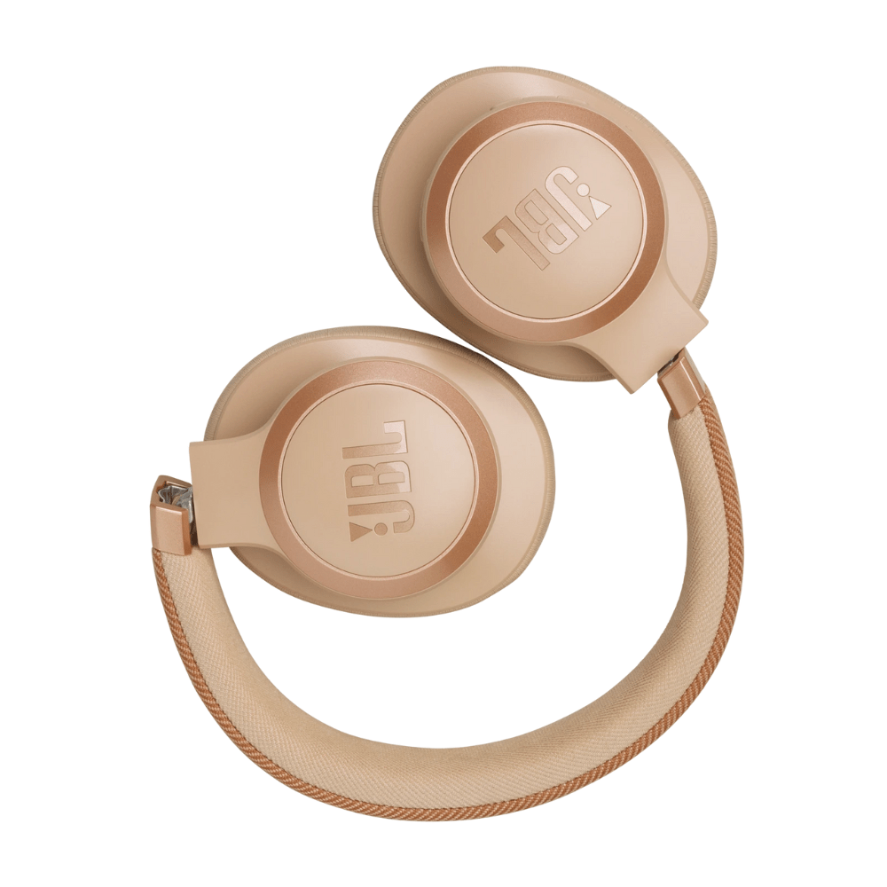 אוזניות קשת אלחוטיות JBL Live 770NC - צבע קרם - K.B.V