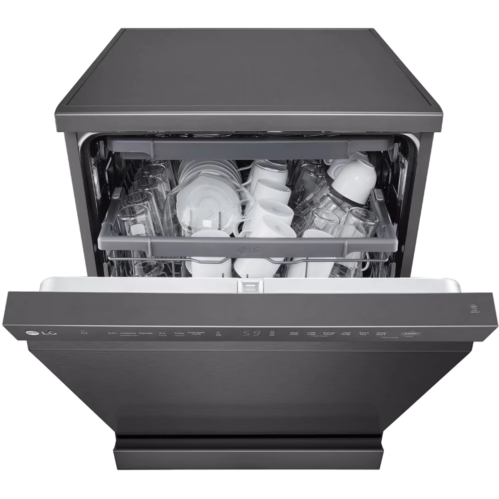 מדיח כלים רחב 14 מערכות כלים LG DFC513FM - גימור נירוסטה מושחרת - יבואן רשמי