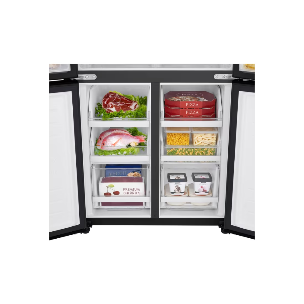 מקרר 4 דלתות - 530 ליטר LG GR-608WEDID זכוכית לבנה - יבואן רשמי