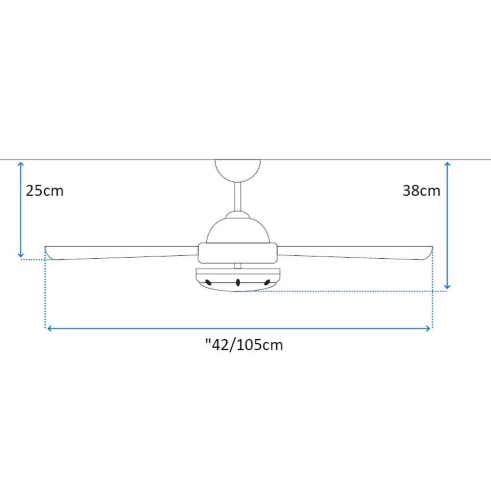 מאוורר תקרה Westinghouse Longwood 28W "42 - צבע לבן שנתיים אחריות ע"י - יבואן הרשמי