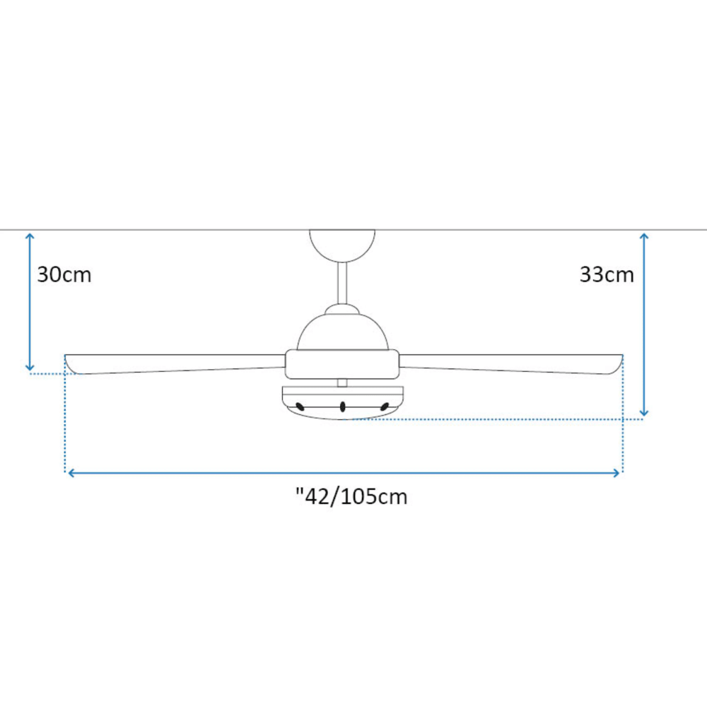 מאוורר תקרה מנוע DC עם שלט Westinghouse Montana 28W "42 - צבע לבן בשילוב אלון - K.B.V